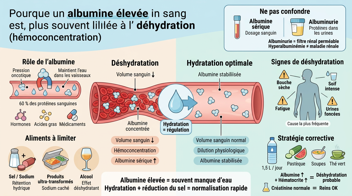 infographie : Albumine élevée quels aliments éviter ?
