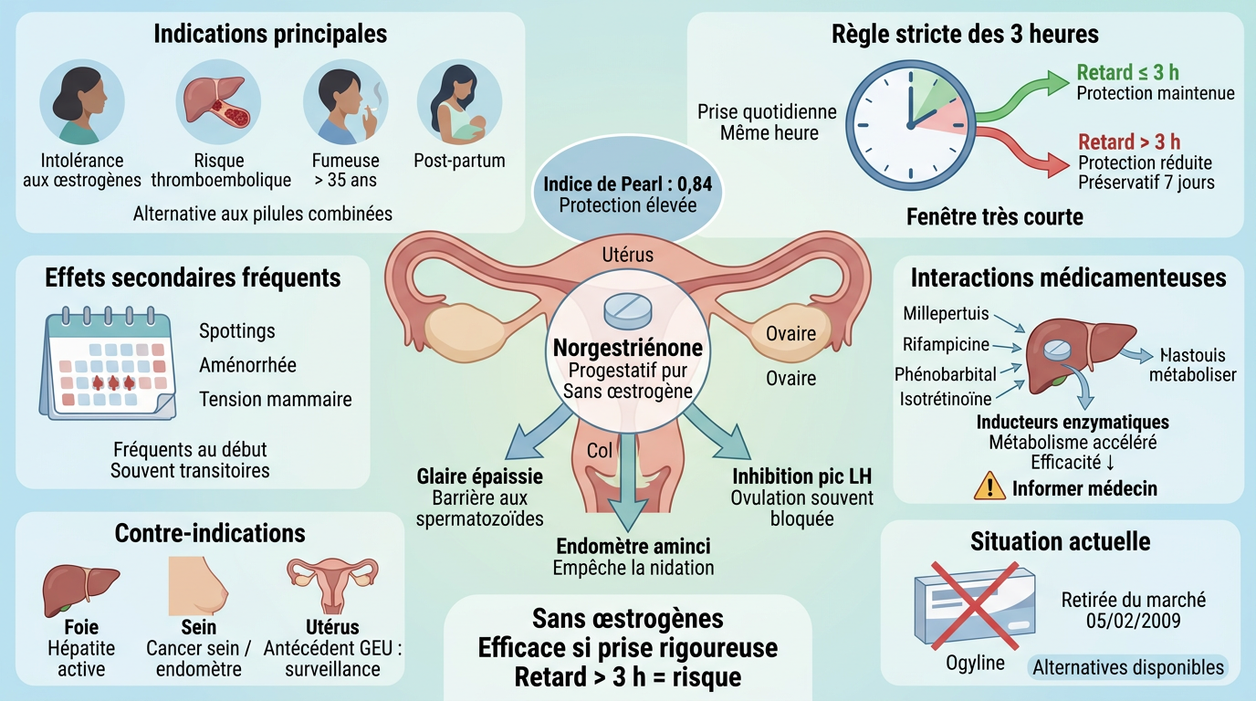 infographie : Norgestriénone : guide pratique des indications et des effets secondaires