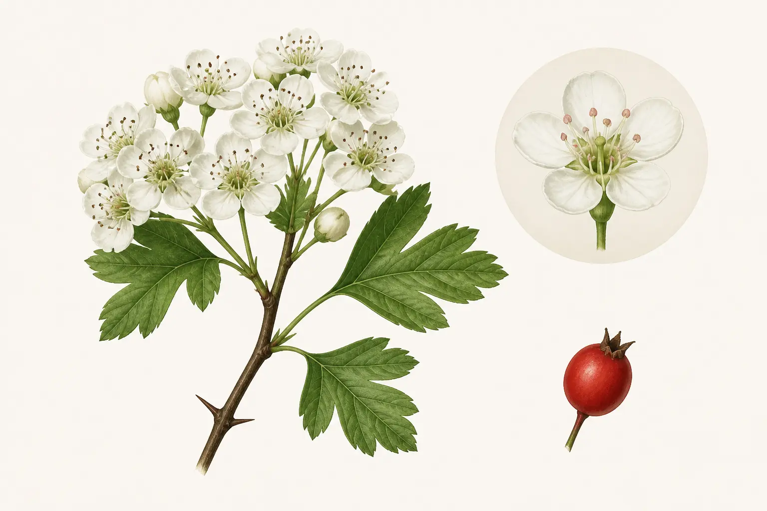 Reconnaître les fleurs d’aubépine sans se tromper
