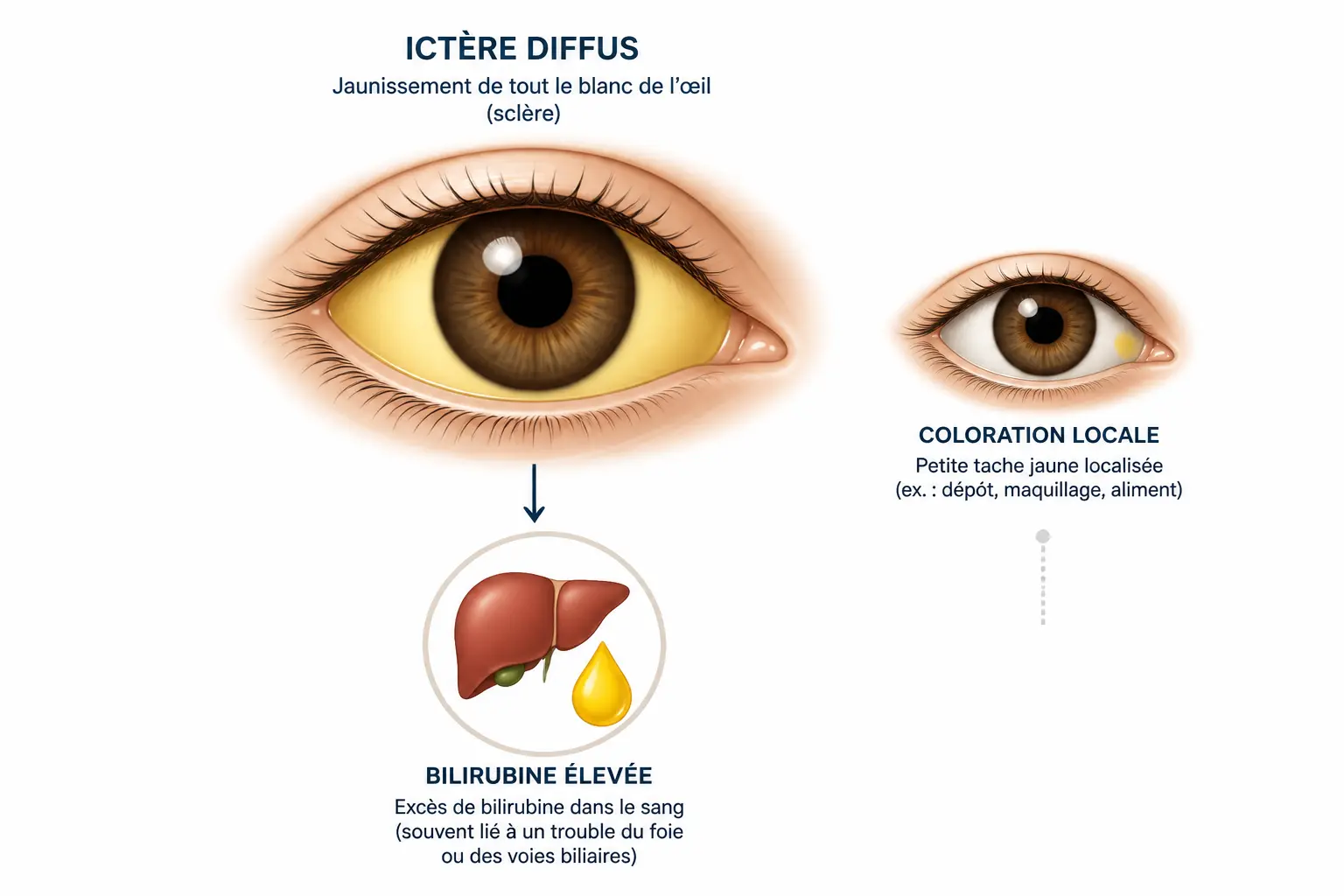 Blanc des yeux jaune : ce que ce symptôme veut vraiment dire