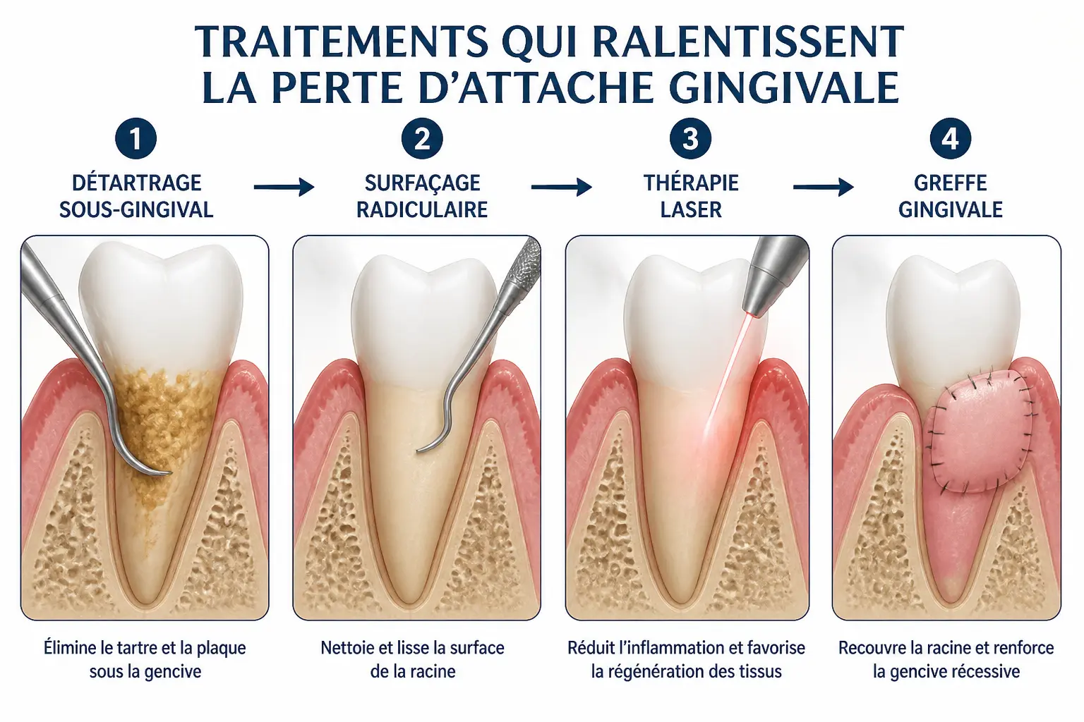 Quels traitements permettent vraiment de freiner la perte d’attache ?